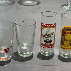 Four Mixed Vintage Shot Glasses